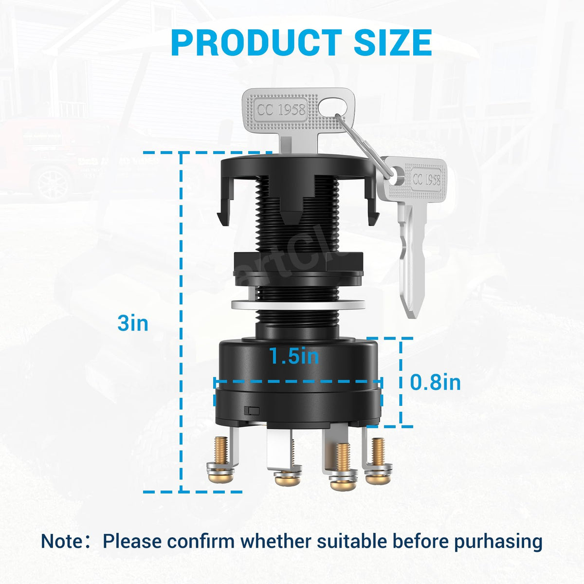 CartClan ready-to-install ignition switch for easy golf cart upgrade