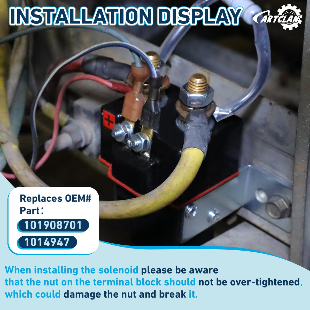 CartClan safe installation tip: disconnect power before replacement.