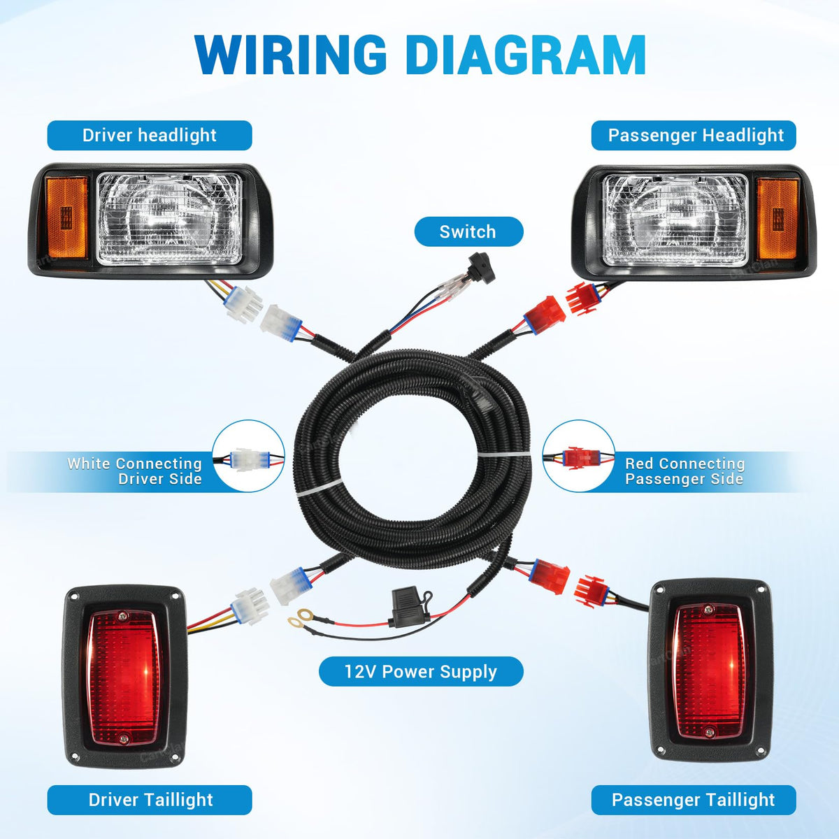 CartClan LED taillights offer durable, low-energy rear lighting for long-lasting use.