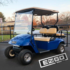 CartClan nameplate detail highlighting EZGO logo and finish