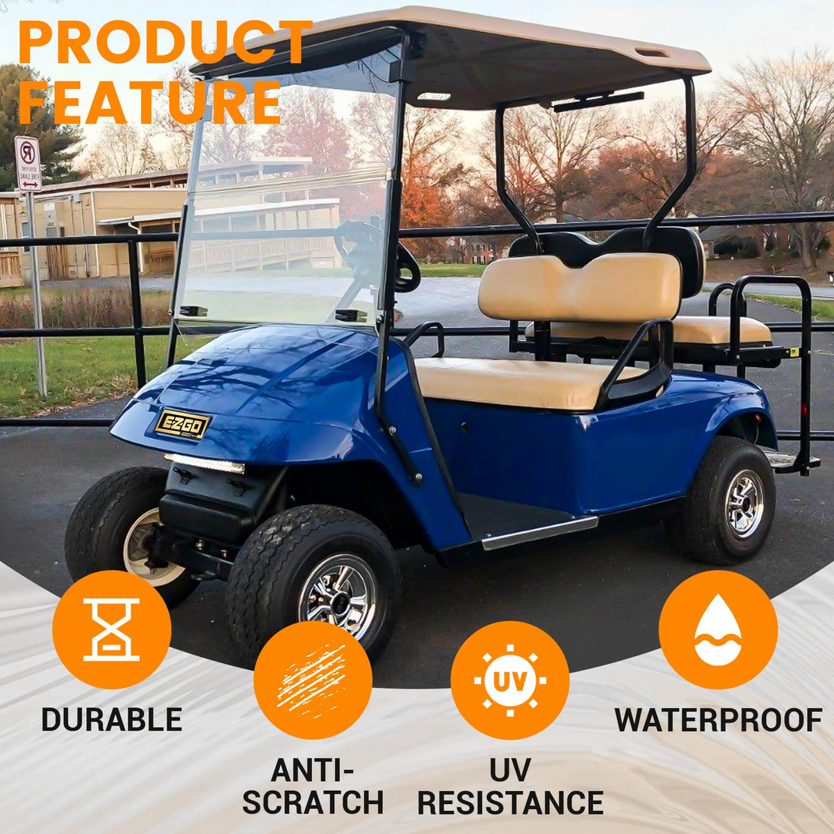 CartClan rectangular plate compatibility for gas and electric carts