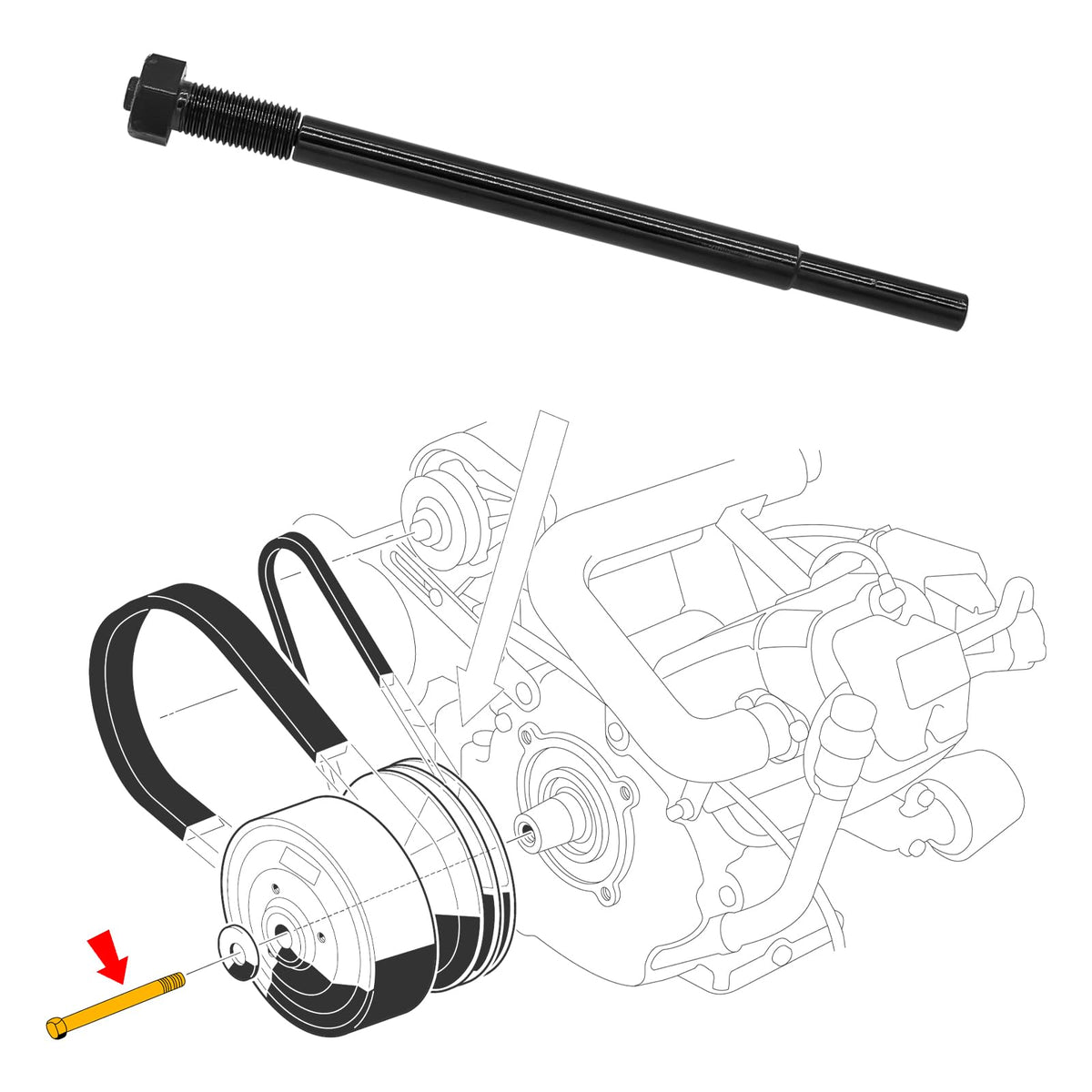 CartClan OEM 1014496 puller fits 1988-up Club Car models for reliable maintenance.