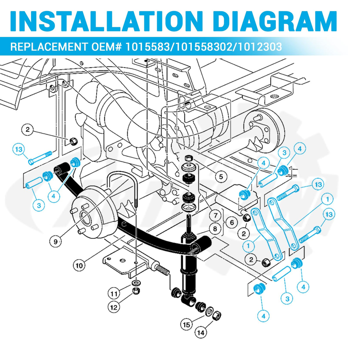 CartClan OEM# 1015583 101558302 compatible kit ensures straightforward replacements.
