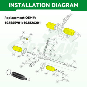 CartClan replacement aligns with OEM numbers 102565901 and 103826201