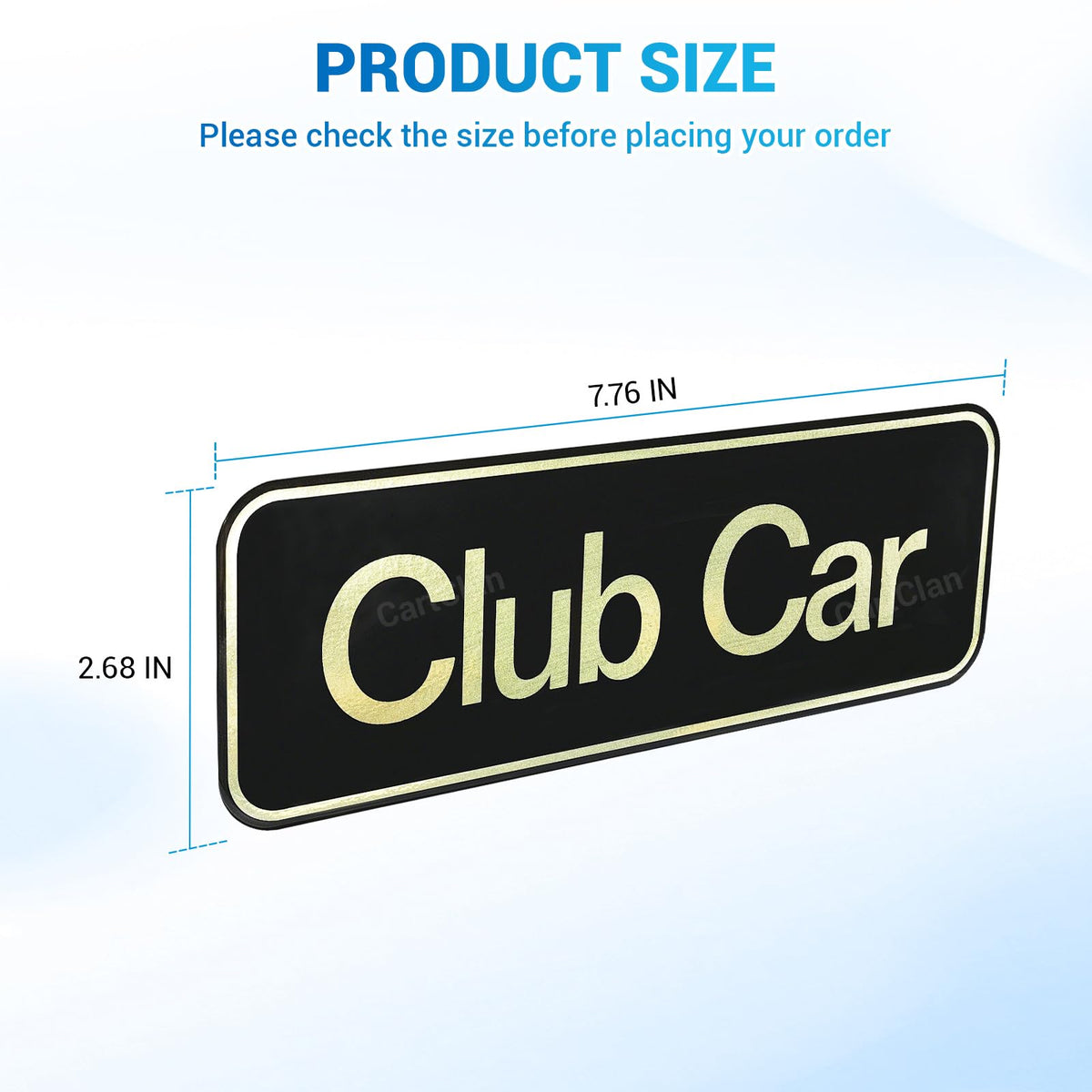 CartClan OEM 47605590001 emblem fits Club Car Tempo.