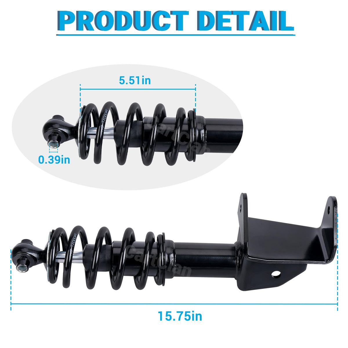 CartClan OEM JW2-F3350-00 front shock supports smoother golf cart handling.