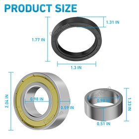 CartClan packaging showing seals, bearings, and bushings ready for installation.