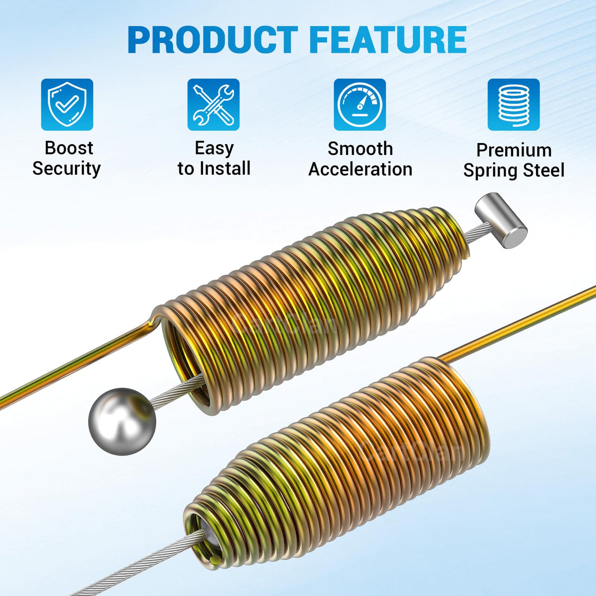 Packaging content showing CartClan accelerator pedal spring for RXV.
