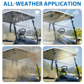 CartClan PC material windshield offers durability and clear visibility