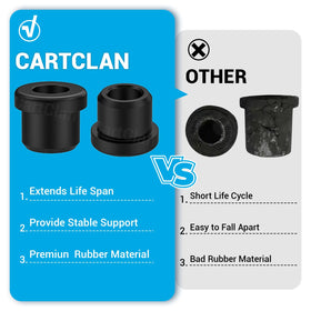 CartClan polyurethane bushings pack reduces wear and tear for longer suspension life.