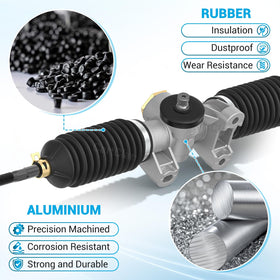 CartClan precedent steering rack close-up shows precise alignment for better turns