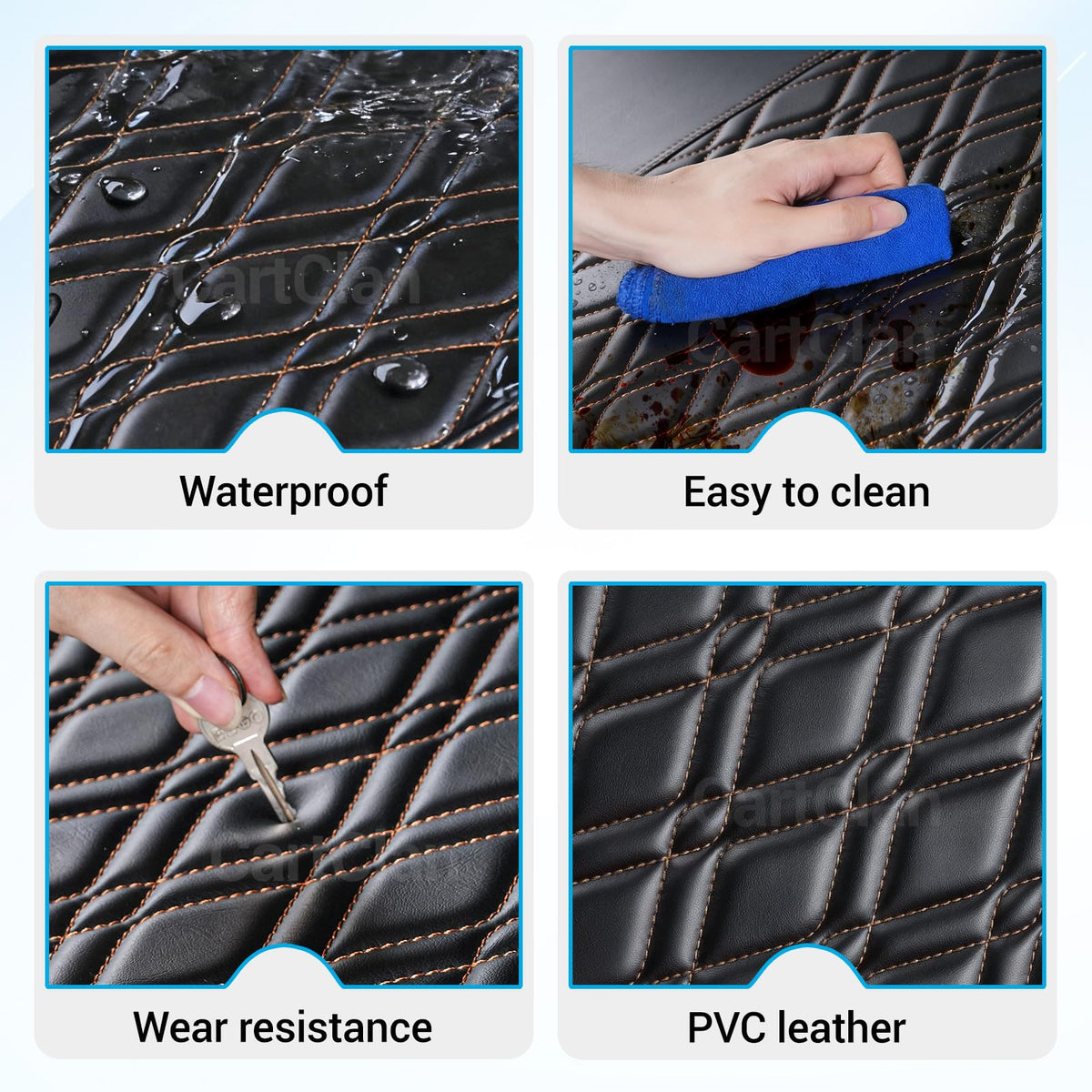 CartClan PVC leather golf seat kit for durable protection