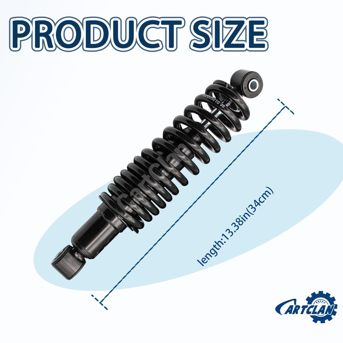 CartClan rear suspension spring installation view on Yamaha cart