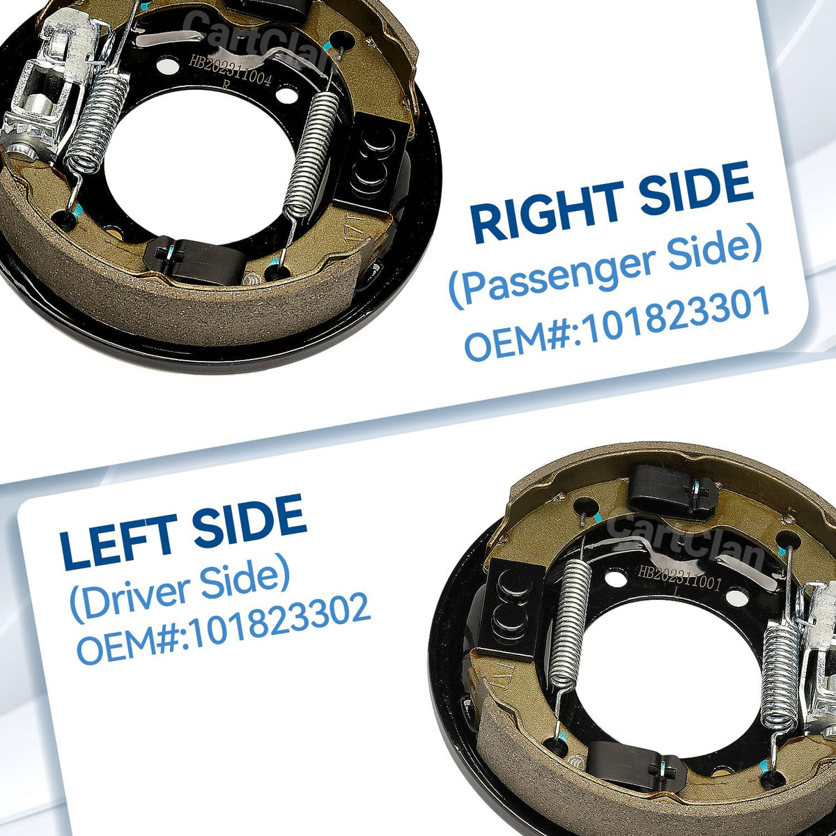 CartClan replacement numbers align with OEM references for easy match.