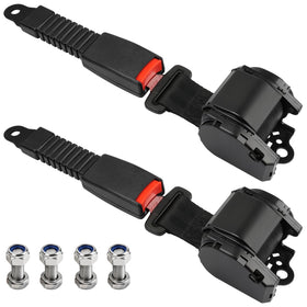 CartClan retractable seat belt in action on a golf cart, offering adjustable length for comfort.