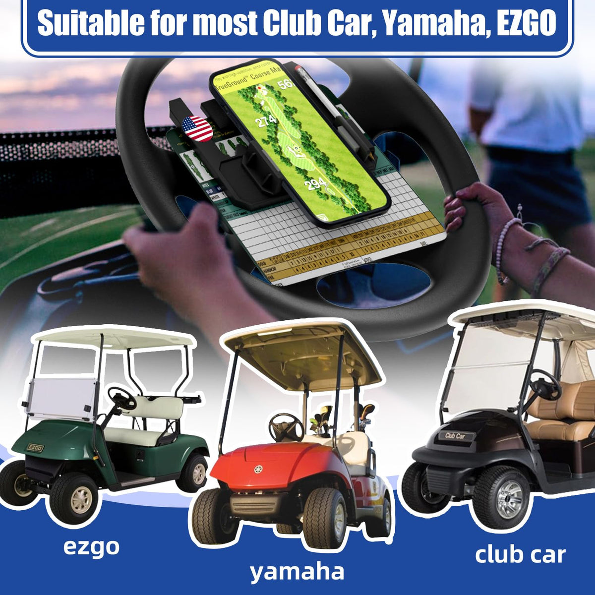CartClan scorecard-holder friendly design keeps essential details within reach.