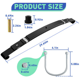 CartClan sleeves and bolts ensure secure, long-lasting rear spring upgrades