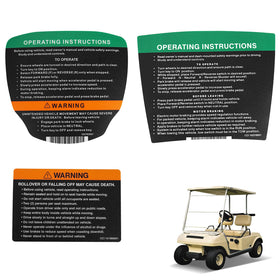 CartClan steering wheel sticker for Club Car DS 1992-2011 with clear font for easy readability