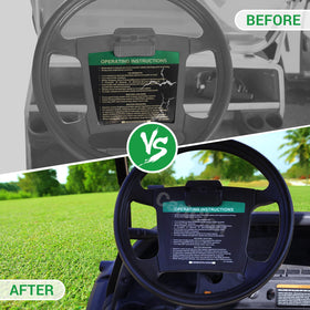 CartClan steering wheel sticker for Club Car DS 2012 and up with durable finish