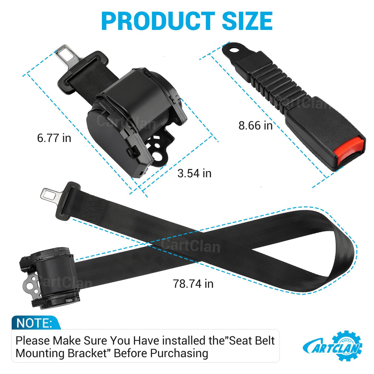 CartClan two-belt pack provides ready replacement or shared use on family carts.