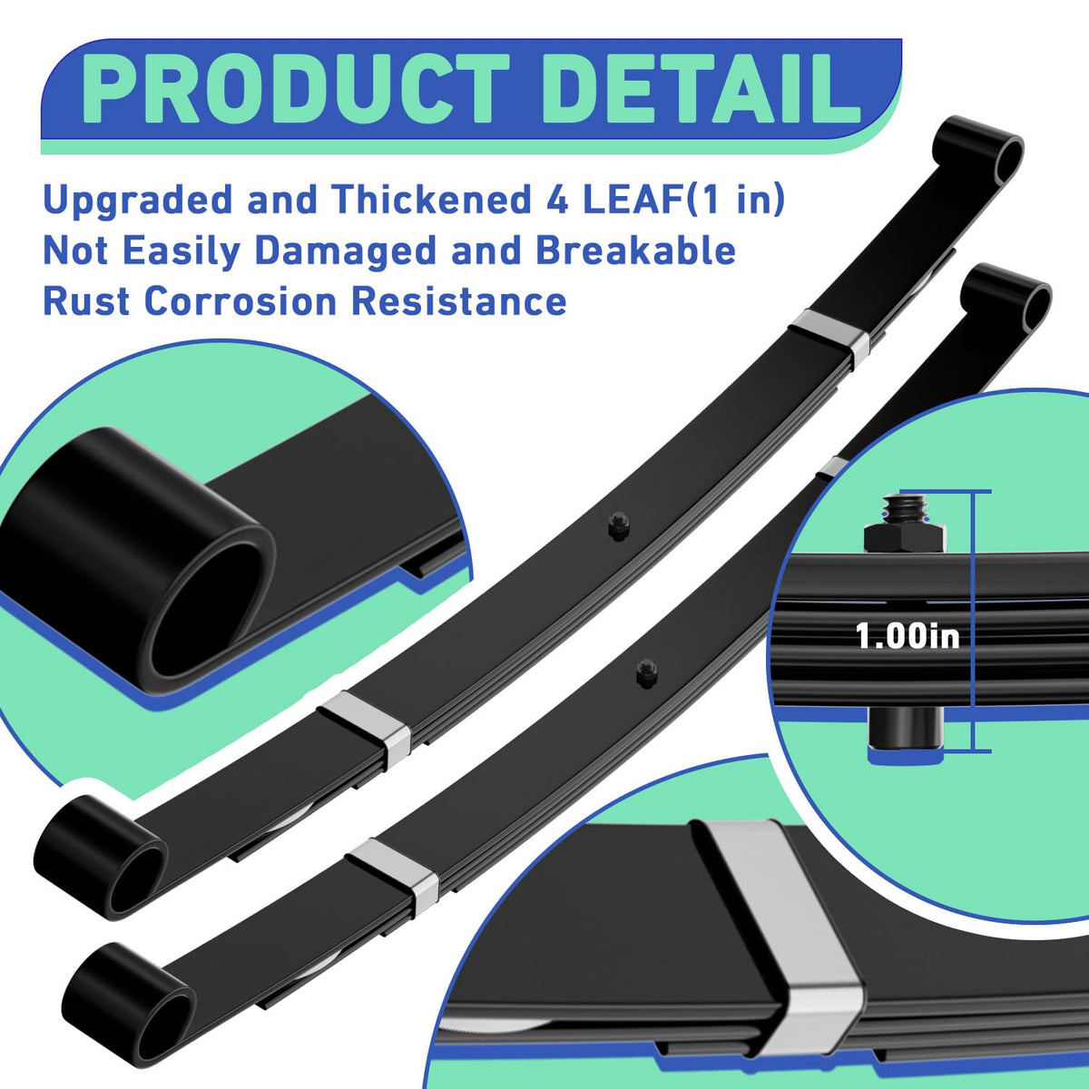 CartClan U-bolts reinforce rear suspension for durable performance