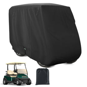 CartClan universal golf cart cover 620D keeps your cart dry and protected.