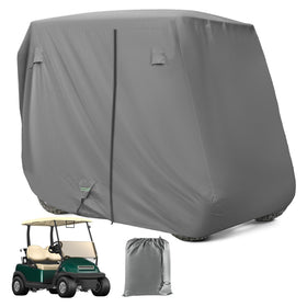 CartClan universal golf cart cover windproof design protects carts from strong winds.