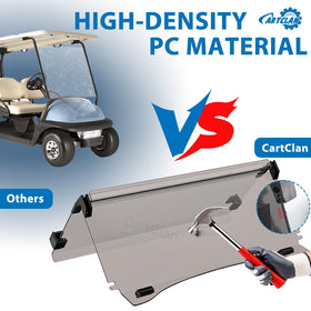 CartClan UV resistant PC windshield protects interior
