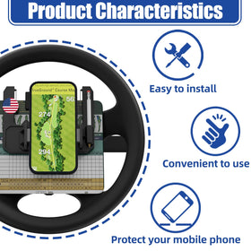 CartClan durable, waterproof shell protects your phone in outdoor golf cart use.