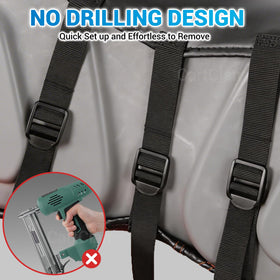 CartClan waterproof surface wipes clean quickly after spills and dirt.