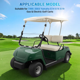 CartClan windshields fit Yamaha G14/G16/G19 models and similar carts.