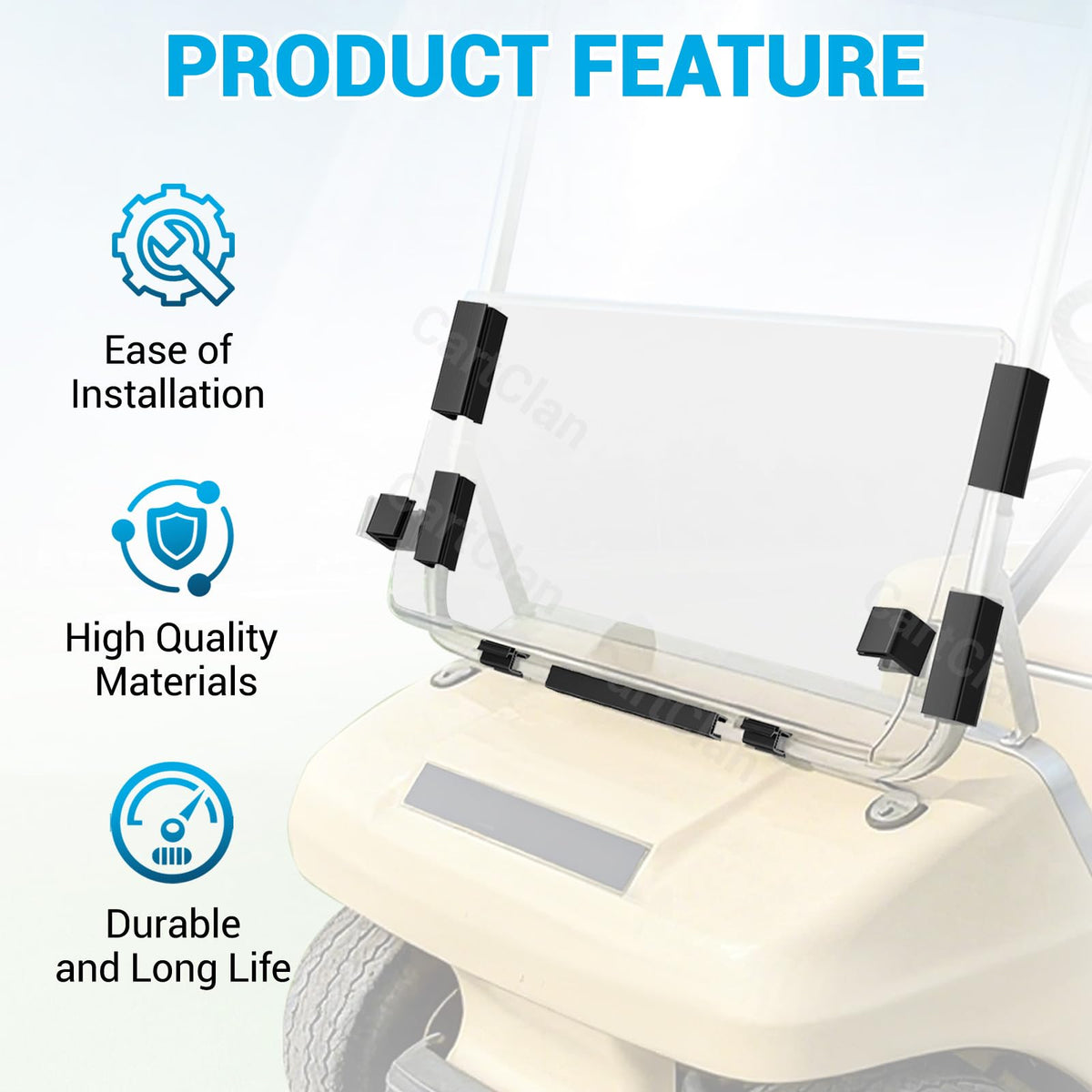 CartClan windshield clips kit durable material for long-lasting use