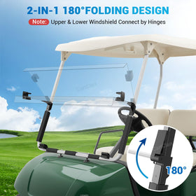 CartClan windshields offer UV protection and reliable wind shielding.