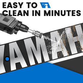 CartClan Yamaha emblem is waterproof for outdoor use.