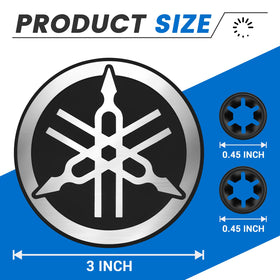 CartClan Yamaha front logo badge on G22/G23 enhances curb appeal.