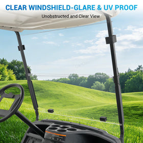CartClan Yamaha G29 windshield extended for rain and wind protection