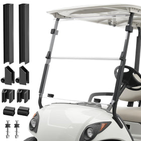 CartClan Yamaha G29 windshield folded for summer airflow