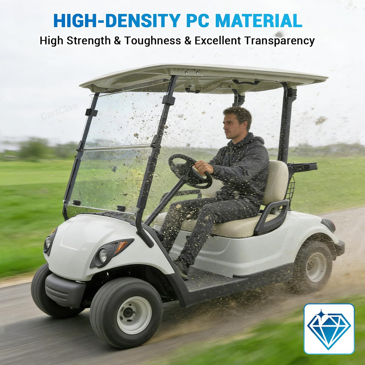 CartClan Yamaha G29 windshield installs in under five minutes