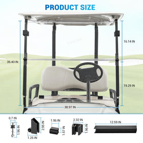 CartClan Yamaha G29 windshield made with high-density PC material for durability