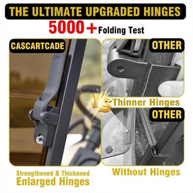 CasCartCade 5mm PC windshield material highlighting thick, impact-resistant panel.