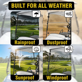 CasCartCade EZGO windshield protective film prevents scratches during handling