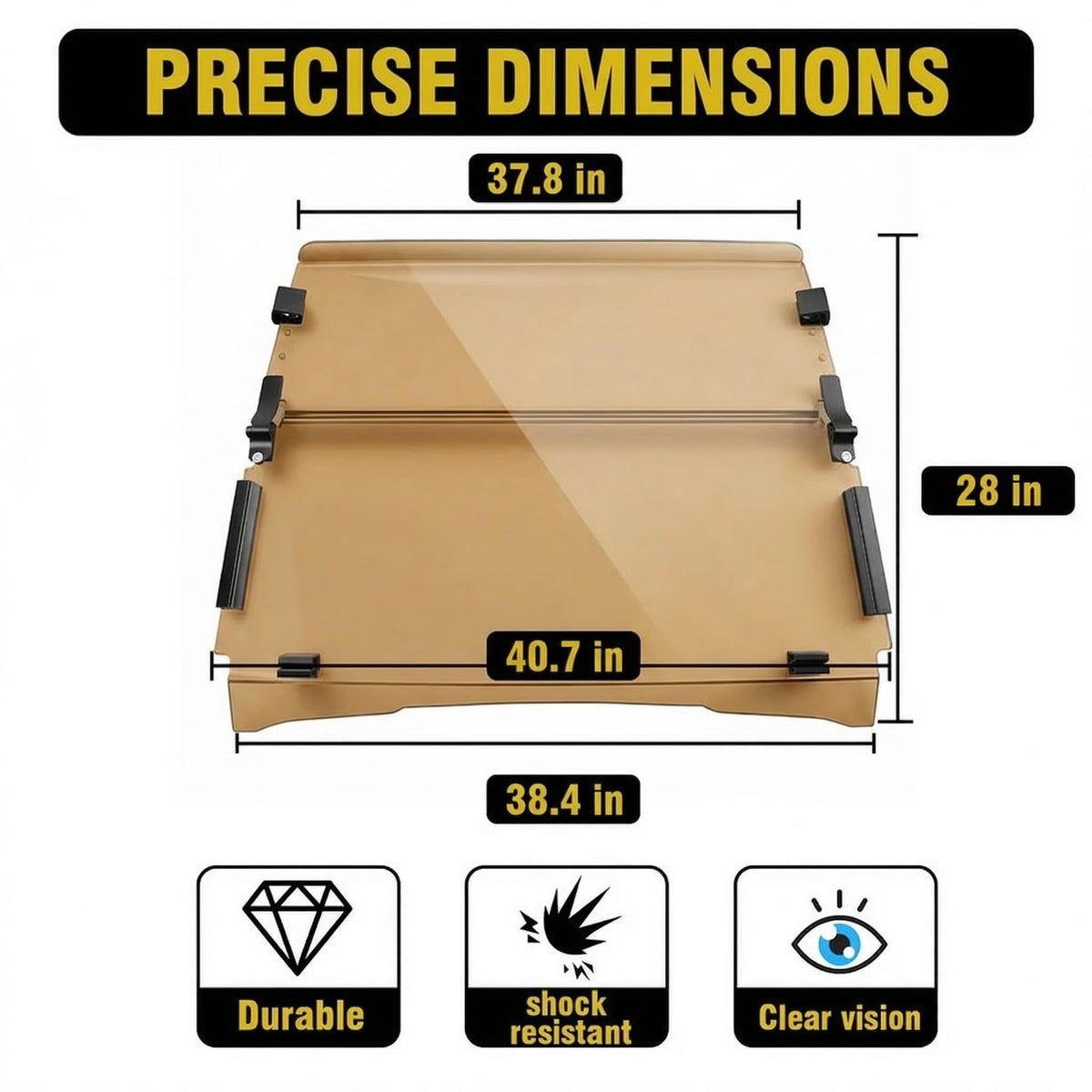 CasCartCade weather protection windscreen shielding driver from wind and rain.
