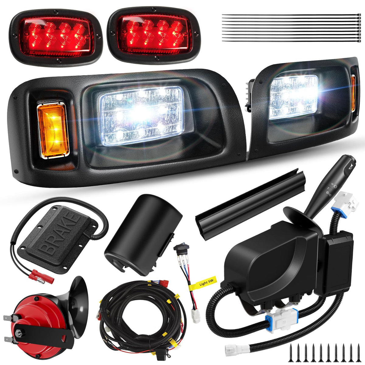 CASISPRO 12V Deluxe left headlight for Club Car DS, improves night visibility
