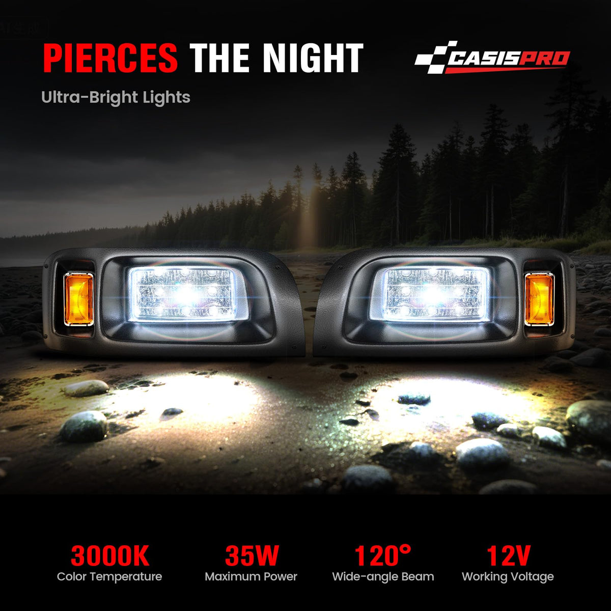 CASISPRO 12V golf cart taillight left enhancing rear visibility