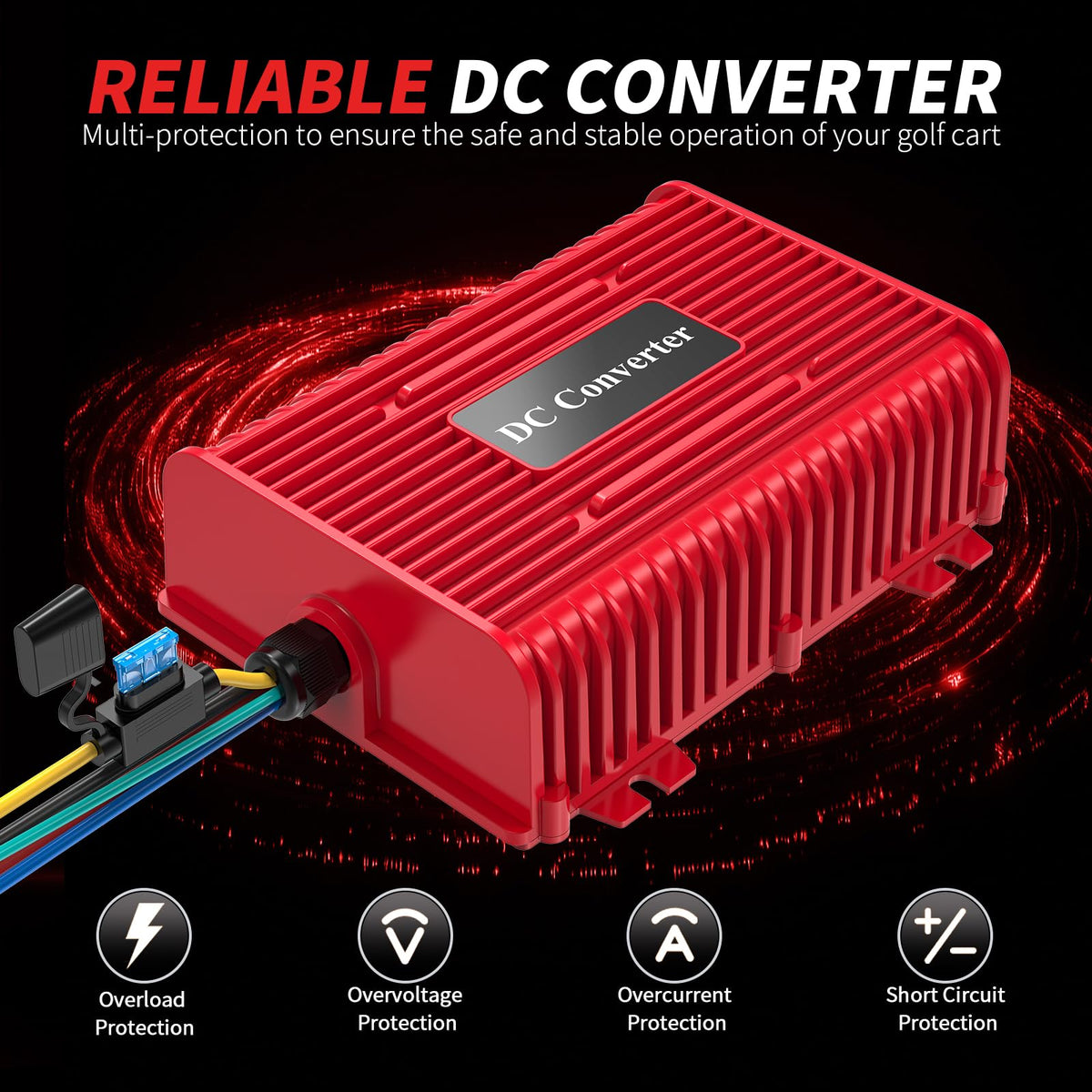 CASISPRO 30A 360W DC step-down transformer delivers stable 12V for lights.