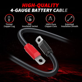 CASISPRO 4-gauge copper core cables close-up highlighting low resistance