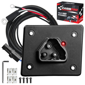 CASISPRO 48V EZGO RXV charger receptacle, front view for easy installation.