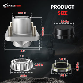 CASISPRO durable aluminum hub resists rust for long-lasting performance.