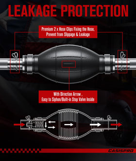 CASISPRO anti-leak golf cart filler with check valve prevents spills