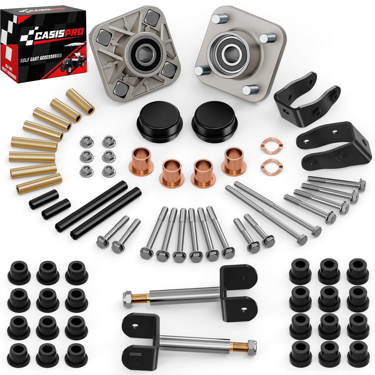 CASISPRO Club Car Precedent front-end repair kit improves steering smoothness and durability.